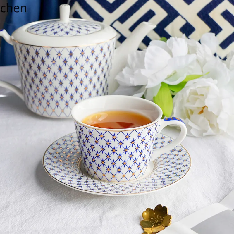 Fotografia 5: Conjunto de xícaras e pires de café premium Zml para chá da tarde, conjunto de xícaras de café de cerâmica.