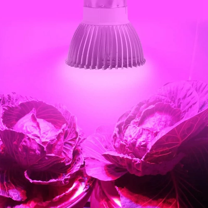 أضواء النباتات 18 واط LED تنمو ضوء لمبة الطيف الكامل تنمو ضوء للنباتات الداخلية الدفيئة الزراعة المائية العصارية ، E27