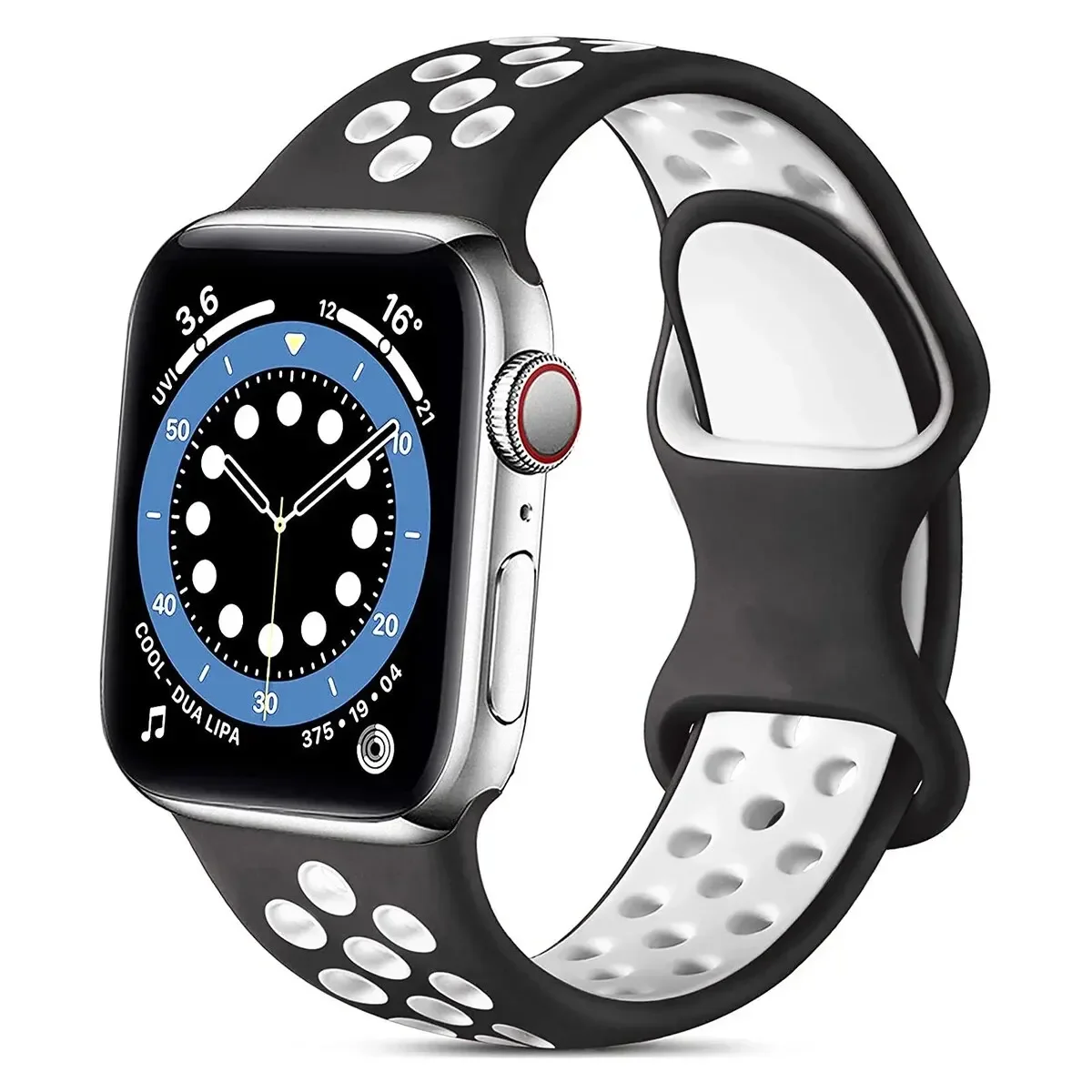 Двойной сменный спортивный силиконовый ремешок для часов Apple IWatch Series