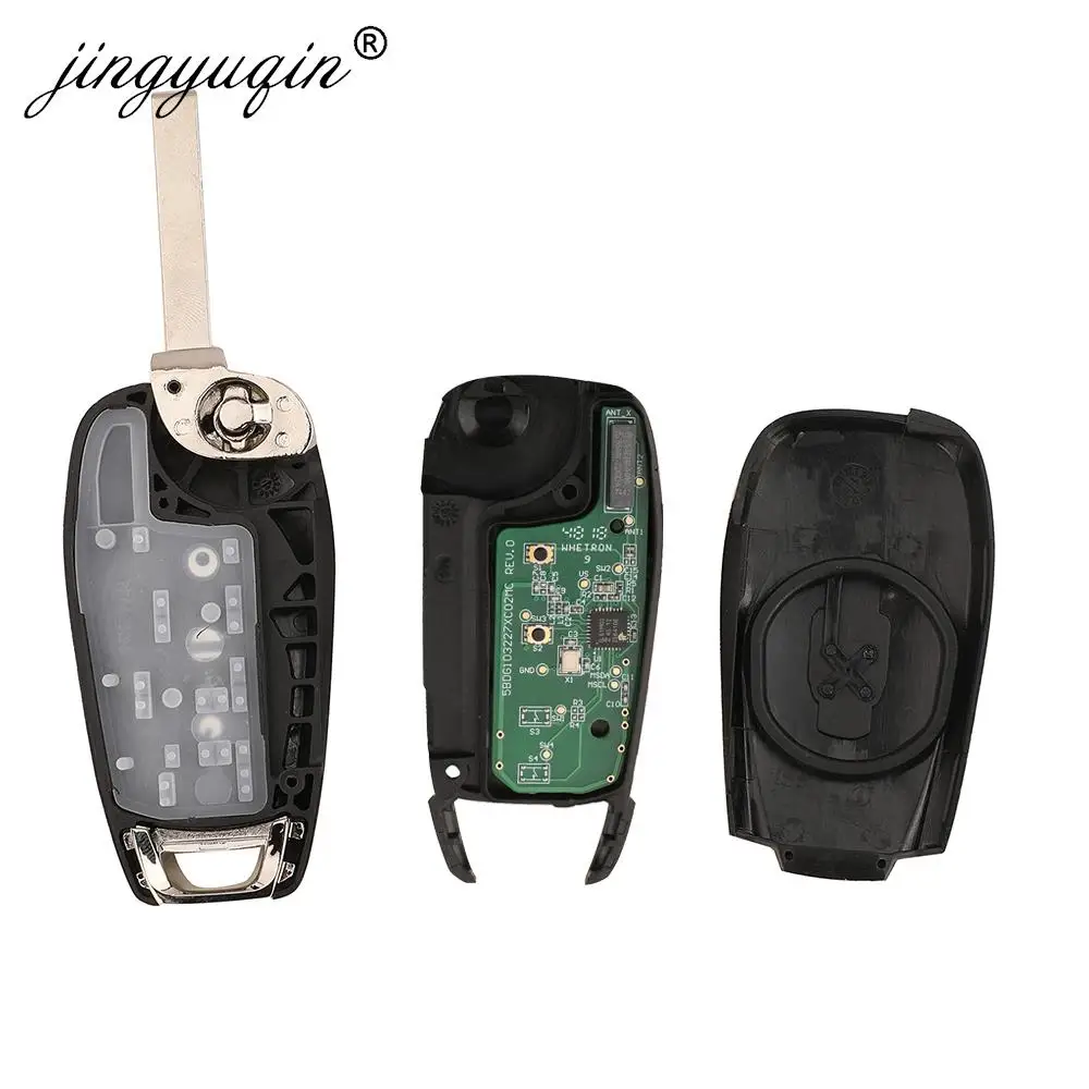 jingyuqin Car Remote Control Flip Key Fit For Chevrolet Cruz 2015 Trax Sonic Spark Onix 2021 433Mhz FSK 4A Chip Original PCB