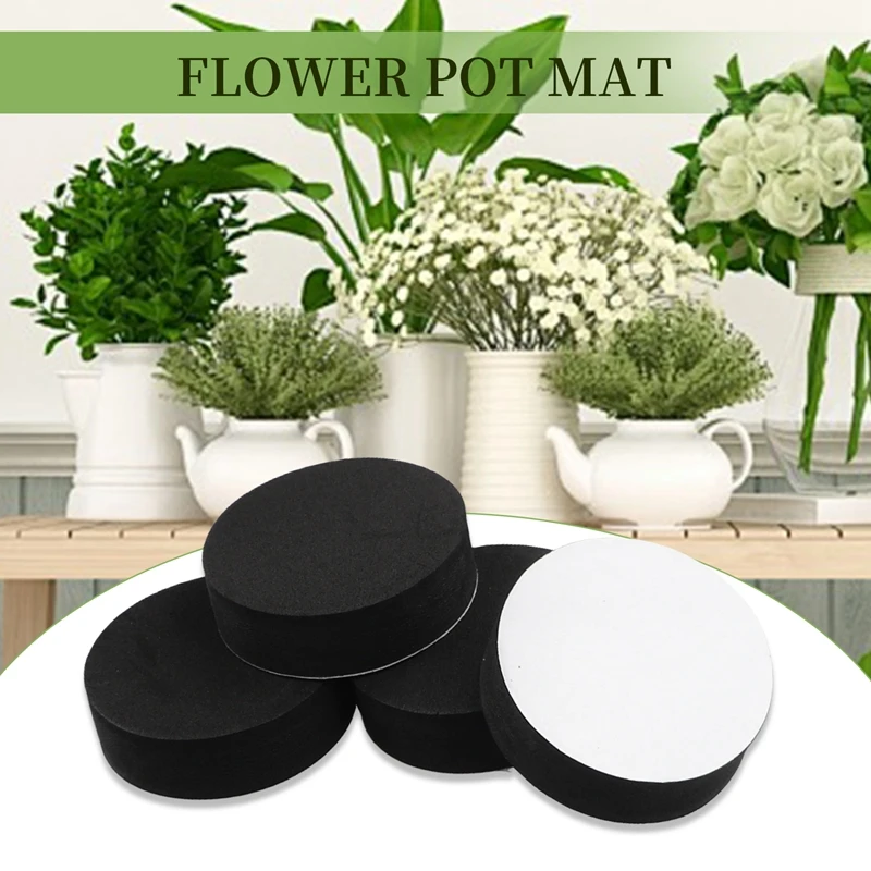 48Pcs Plant Pot Feet Risers Natural Rubber Flower Pot Mat Invisible Pot Feet For Heavy Outdoor Plants, Flower Pots