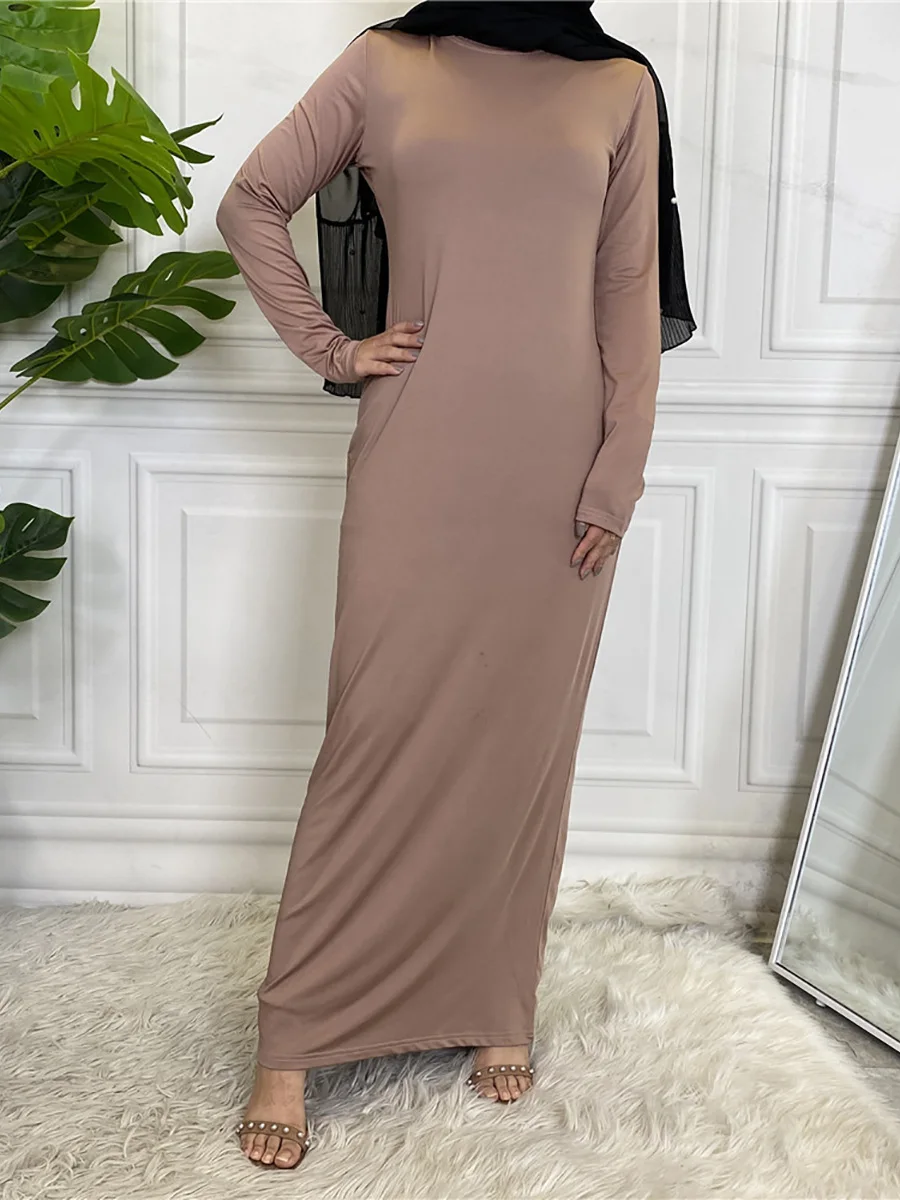 Modest Abaya Femme Casual Vestido Turtle Neck Hijab Inner Dress Muslim For Women Maxi Robe Caftan Turkey Kaftan Islamic Clothing