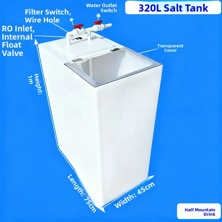 Thiened Plastic Water Buet with Universal Wheels for Home Use Aquarium Salt Water Buet with Pump Fi Tank Flip Cover