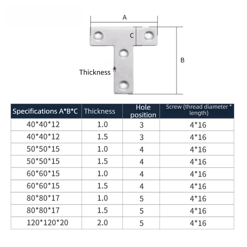 2-10Pcs Stainless Steel 90 Angle Corner Brackets with Screws 28/30/40-150mm L-Shaped Corner Brace Fastener for Furniture Shelves