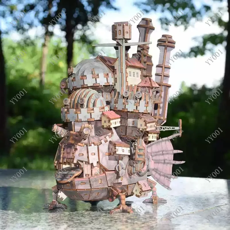 Wooden assembly model stacking animation ornament 3D three-dimensional puzzle