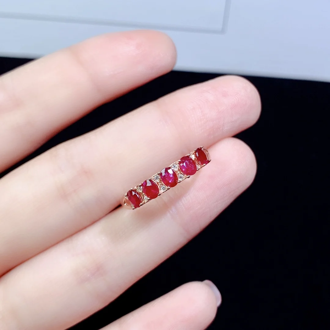 

Sterling Silver 925 wedding Ring Ruby Natural Gem Ring Women's luxury free mailing jewelry women's original jewelry boutique