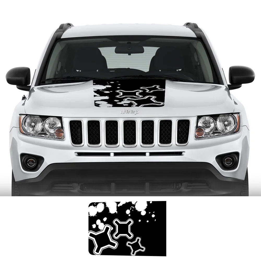 Car Hood Cover Engine Sticker For Jeep Renegade 2016 2017 2018 2020 2021 2022 2023 Star Off Road Vinyl Decal Tuning Accessories