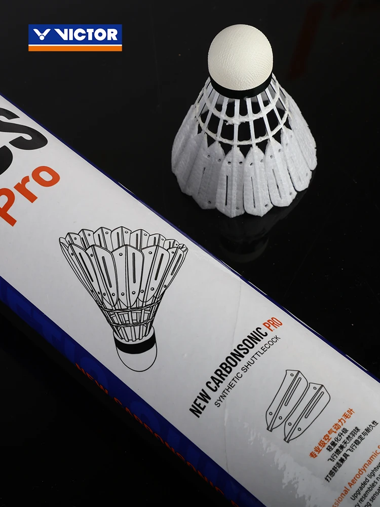 VICTOR NCSPro Carbon Sound كرة الريشة الاصطناعية الجديدة عالية الاستقرار ومتينة 2 قطعة مجموعة الريشة البلاستيكية الاحترافية