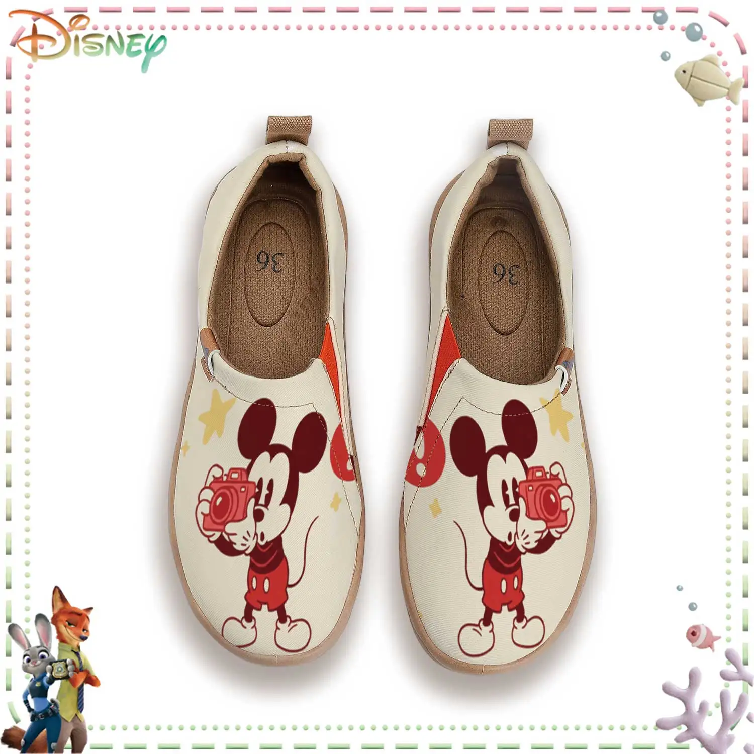 

Милые слипоны с принтом Микки Мауса от Disney для комфортной повседневной обуви