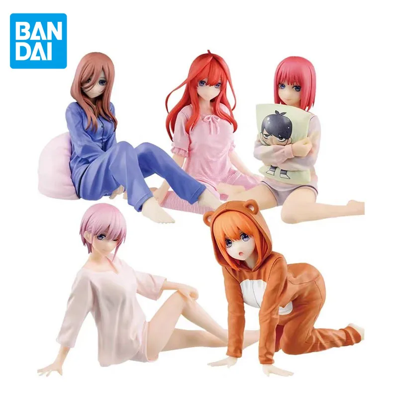 BANDAI Genuine The Quintessential Quintuplets Nakano Nino Miku Itsuki Pajamas Anime Action Figures Toys For Boys Girls Kids Gift