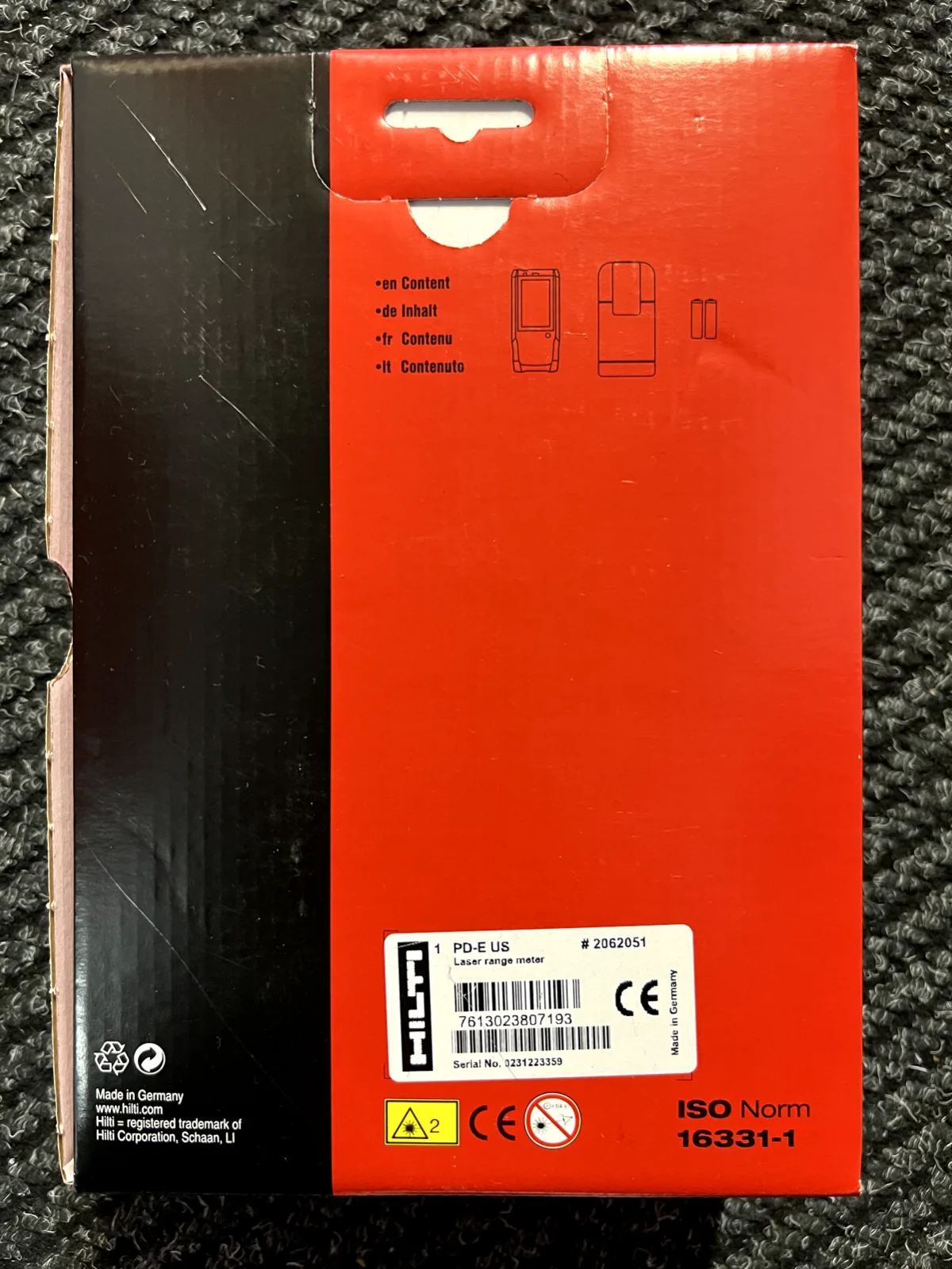 NEW laser Hilti PDE handheld rangefinder PD-E