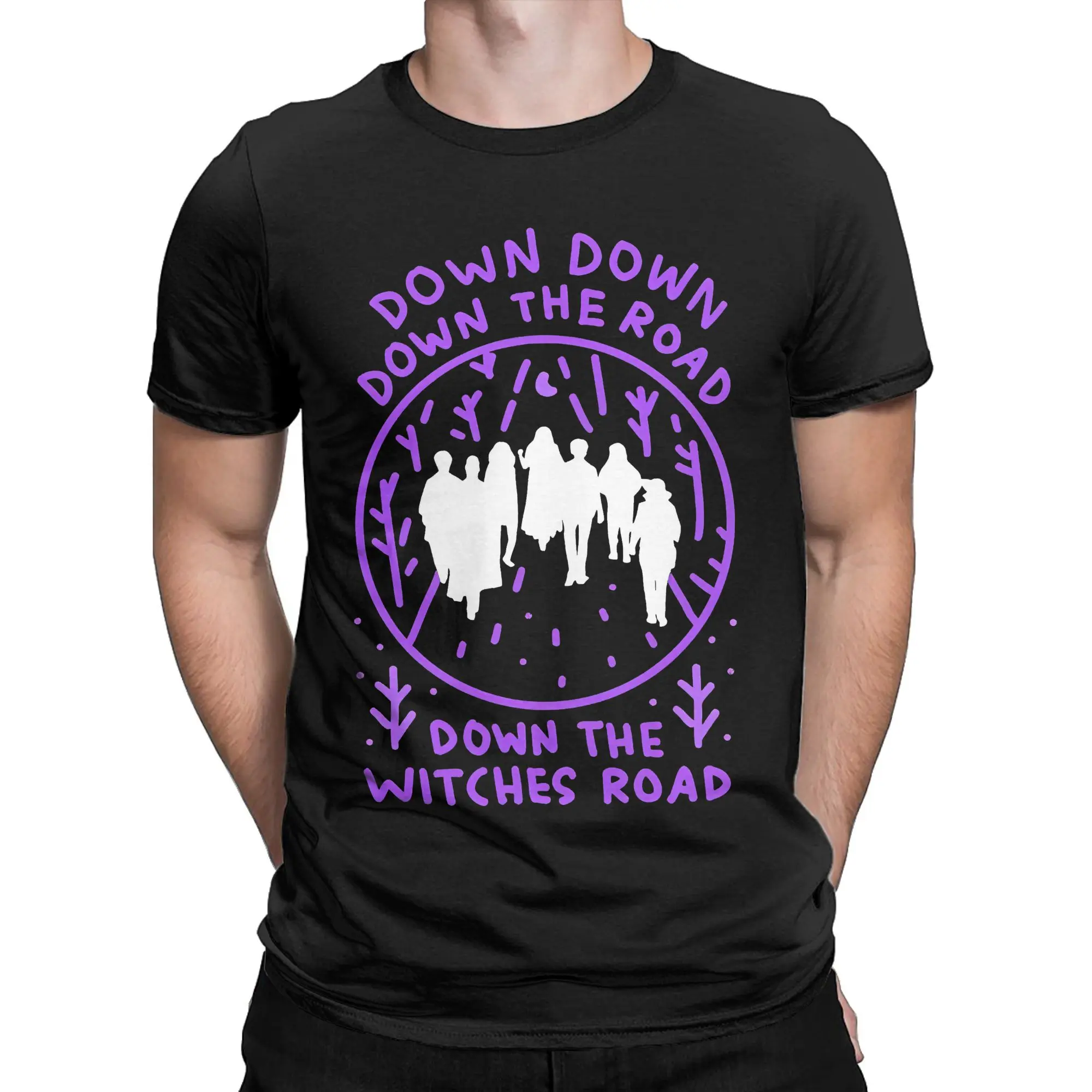 Men T-Shirts Agatha All Along Down the Witches Road Casual 100% Cotton Tees Short Sleeve Movie Harkness T Shirts Clothes Gift