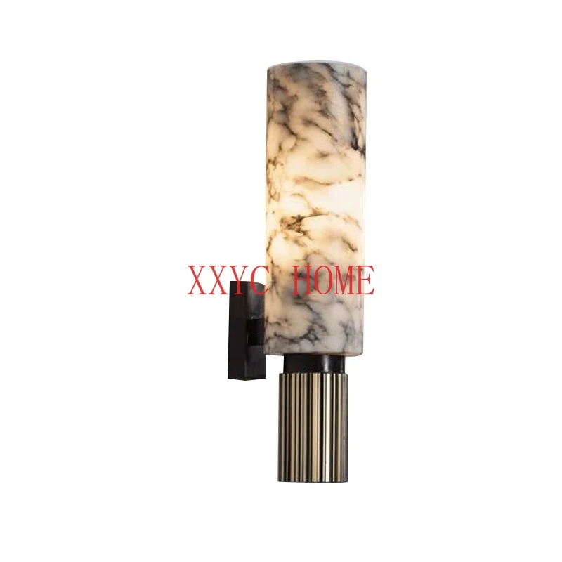 

Nordic Art Wall Lamp Living Room Background Wall Aisle Hotel Horizontal Bedside Model Room Creative Simple Marble Wall Lamp