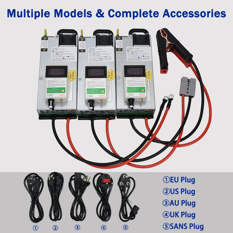 12V 14.6V 20A 40A 62A LiFPO4 fast charger, Energy storage battery, RV charging 3-15V 2-62A Adjustable voltage current charger