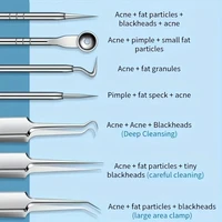 Kit d'extraction de points noirs en acier inoxydable, ensemble professionnel de 3, 5 ou 8 pièces pour l'élimination des boutons et des imperfections 5
