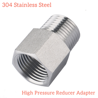 M5 M6 M8 M10 M12 M14 M16 Metric Female to Male Thread 304 Stainless Steel Pipe Fitting Reducer Adapter Connector High Pressure