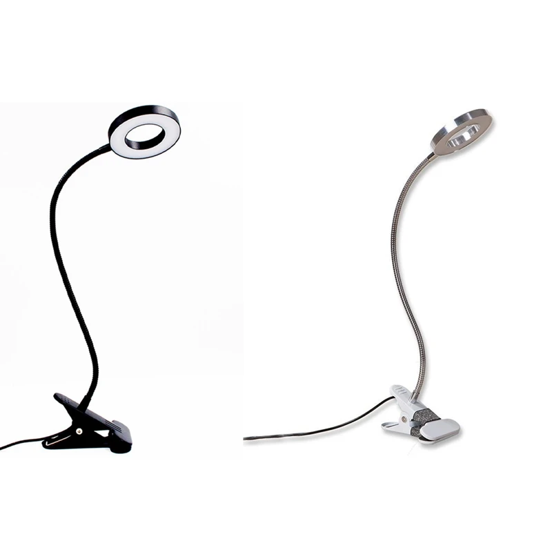 

360°Flexible Reading Table Light Eye-Caring USB Clamp Lamp For Bed Desk Workbench -A