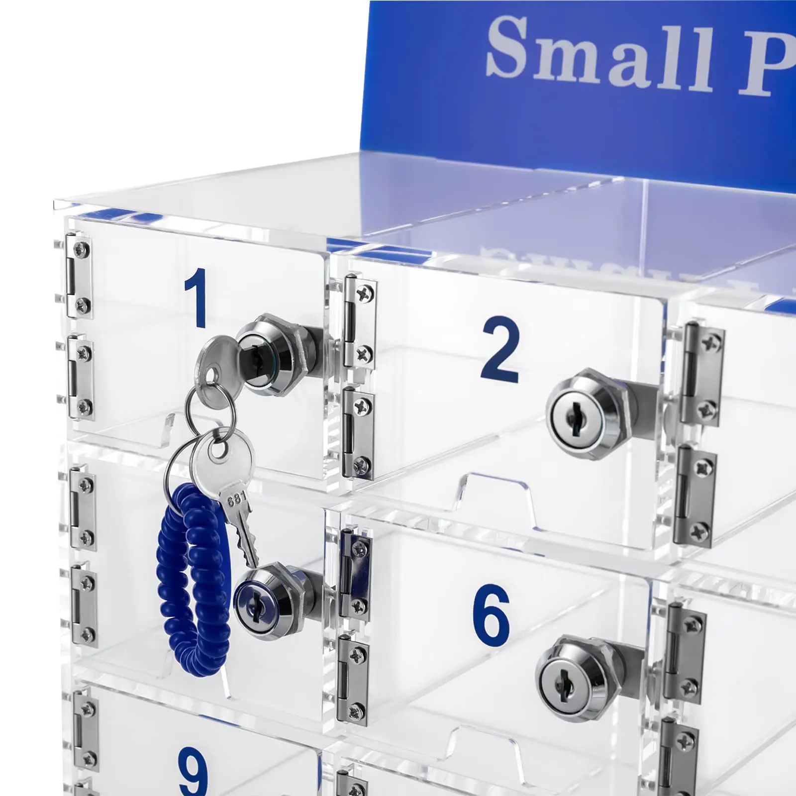 Loyalheartdy 24-слотовый шкафчик для хранения сотового телефона Прозрачный шкафчик для сотового телефона с ключами, настенное акриловое хранилище для сотовых телефонов