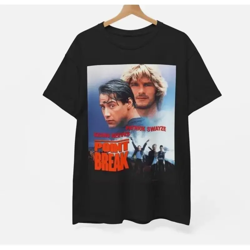 Point Break T Shirt Vintage Movie Poster Retro Keanu Heavy Cotton
