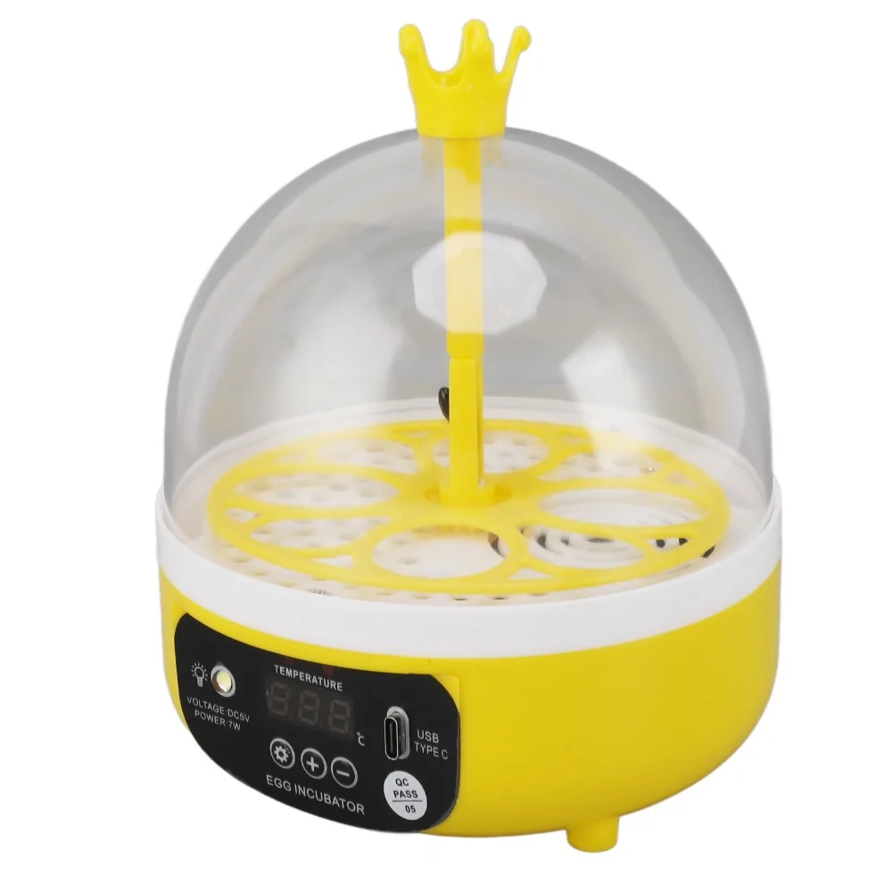 1 set ABS Mini Egg Incubator Automatic Temperature Control Humidity Control Poultry Hatching Machine Transparent Lid