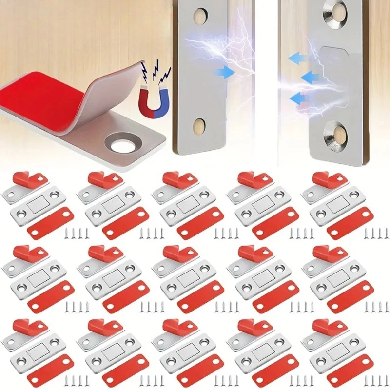 2-20Set Invisible Magnets Cabinet Catches Strong Magnetic Door Stopper Patch Adhesive Furniture Drawer Window Door Closer Latch