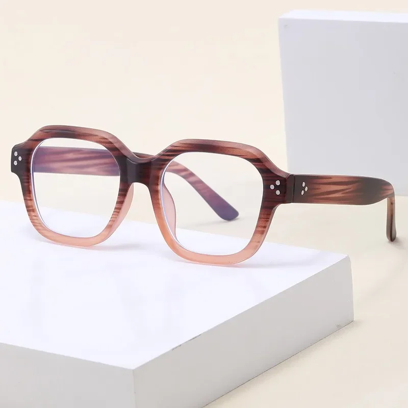 Fake Glasses Anti Blue Light Concave Shaped Eyeglass Women Optical Glasses Korean Version of Rice Nail Large Square Eyewear