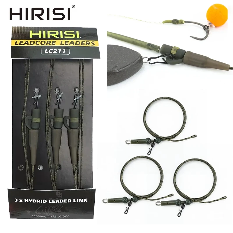 HIRISI 3x Karpfenangeln Bleikern mit Hubschrauber Rigs geflochtene Angelschnur für Karpfen Rig Blei Clips