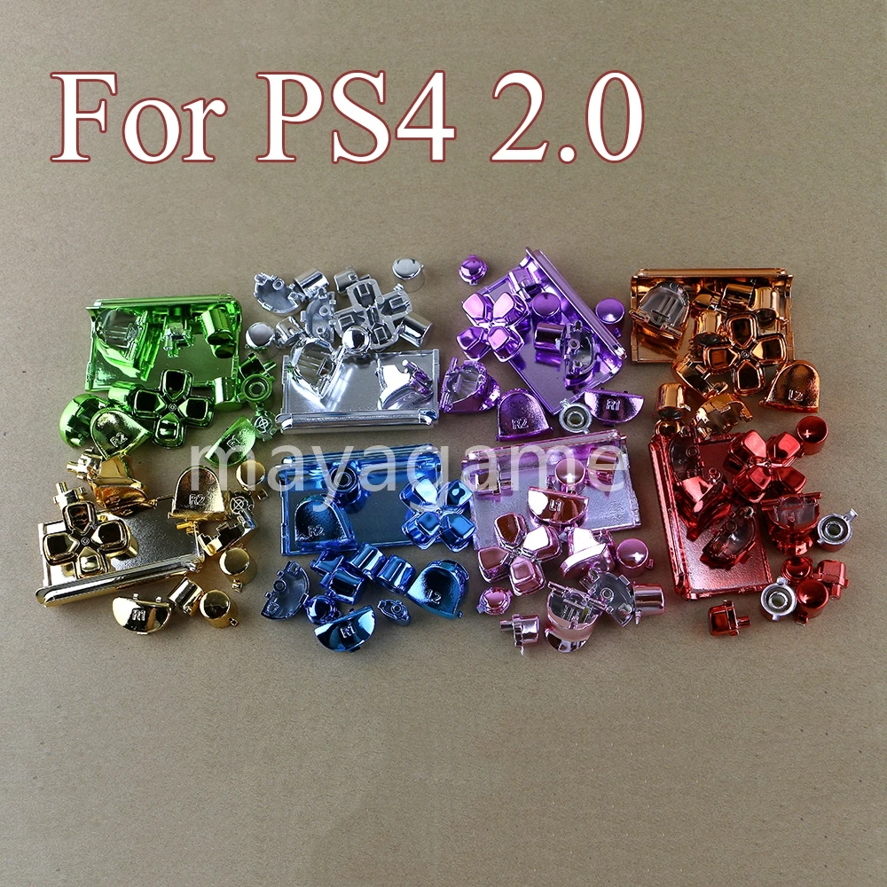 10sets Full Buttons For PS4 Controller Gamepad Video Game Thumbsticks Dpad Home R1 L1 R2 L2