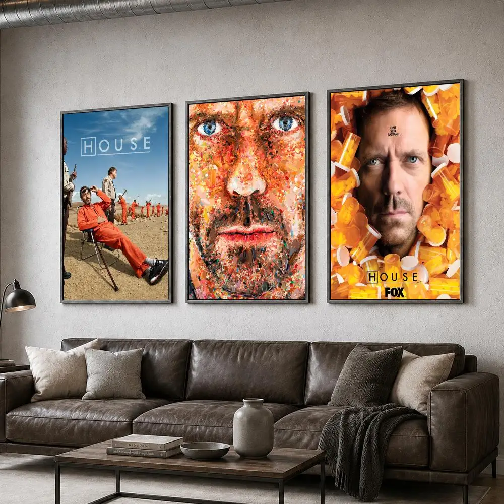Series House M.D. Gregory Medical Drama Classic Poster  PP Self Adhesive Home Garage Dorm Bar Wall Decor Aesthetic Retro Gift
