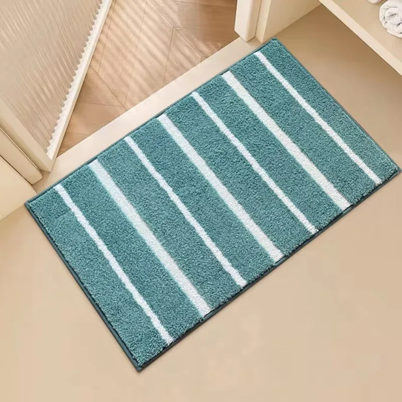 VIKAMA Red Christmas Bell Door Mat Soft Warm Non Slip Entryway Comfortable Underfoot Mat Pet Hair Resistant Mat Home Decor