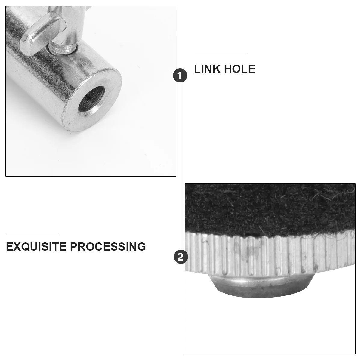 

2Pcs Hi-Hat Clutch Metal Durable Lightweight Replacement for Hi Hat Cymbal Stand Jazz Drum Percussion Black Hi-Hat Clutch
