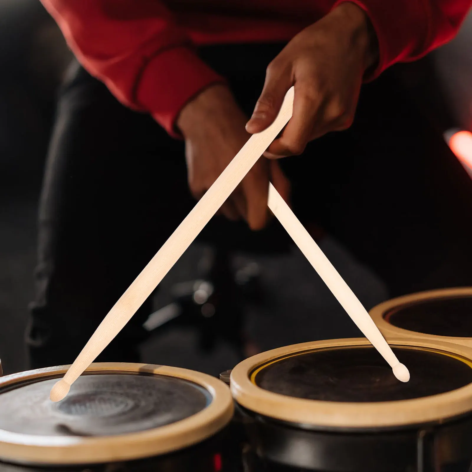 

4pcs Drum Sticks Maple Wood Durable Percussion Instrument For Adults Universal Drumstick Jazz Music Performance