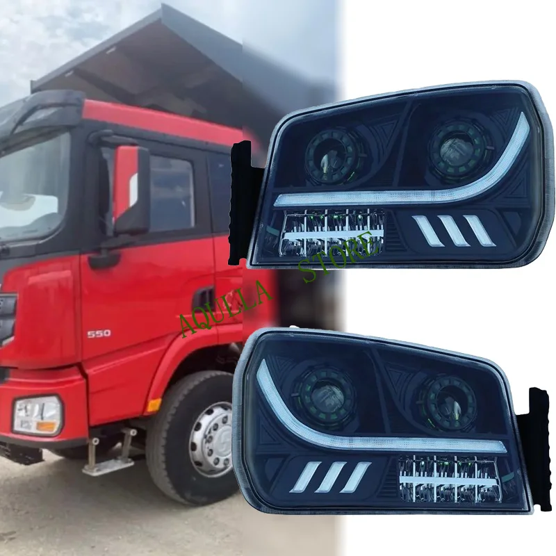 1 PCS FULL LED LIGHT DUAL LENS HEAD LAMP Fit For SHACMAN H3000 /X3000 /M3000 DZ96189722010/DZ96189722020