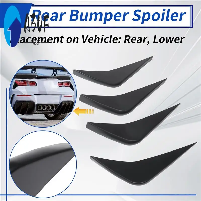 

A30F-Car Rear Bumper Air Diffuser Fin Spoiler For Corvette C7 2014-2019