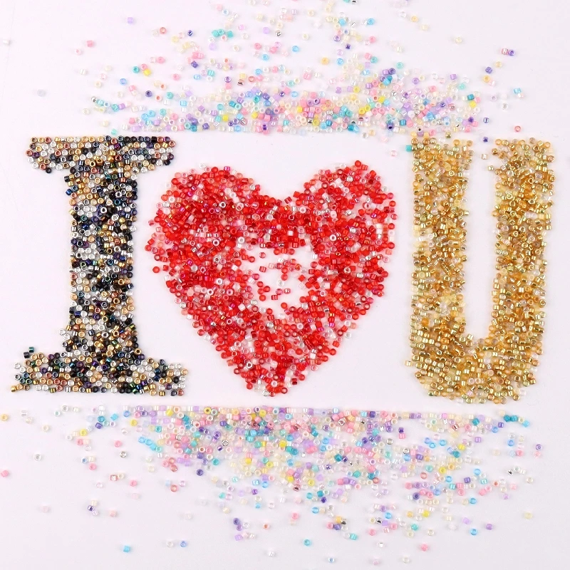 Glass Beads for DIY Jewelry Making, Mixed Colors, Uniform Spacer, French Embroidery Accessories, 10G, 2mm, 720Pcs