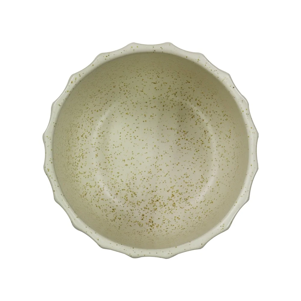 مزهرية أنيقة مضلعة من السيراميك مقاس 4.5 بوصة وعاء زهور أبيض كريمي للنباتات الداخلية وديكور منزلي متين