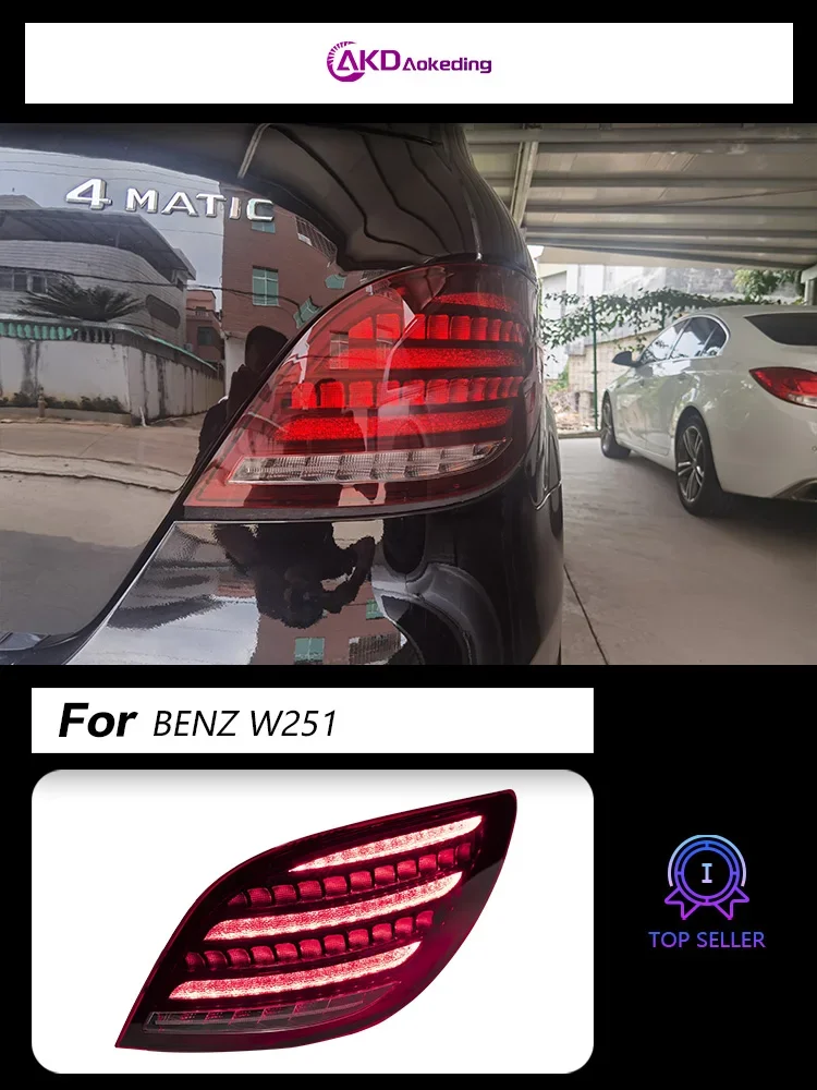 For Mercedes-Benz R-class taillight assembly W251 modified Maybach taillight R300 upgraded LED water steering