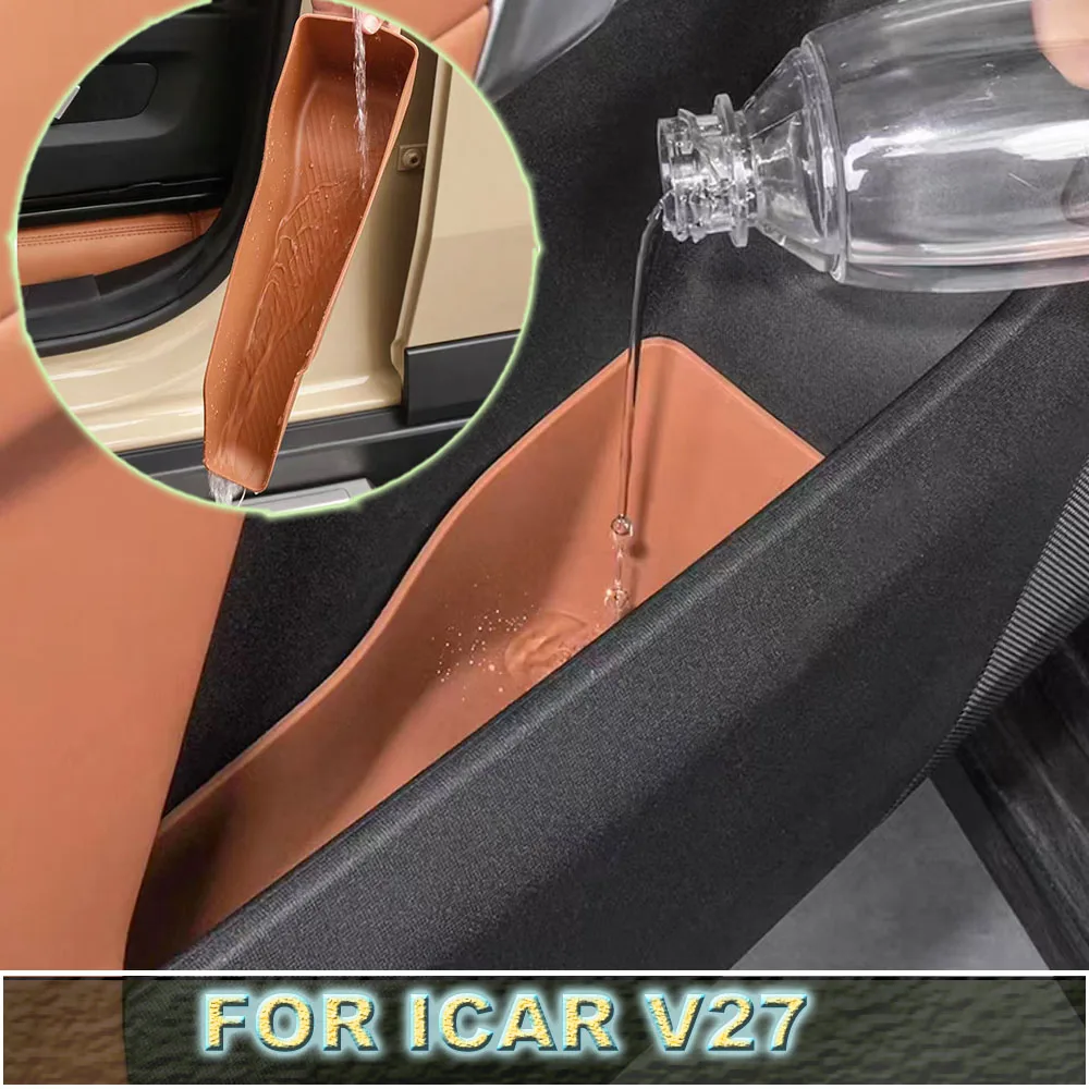 Chery ICAR V27 2026-2027 Car Door Side Storage Holder Door Groove Tidying Box Easy Clean