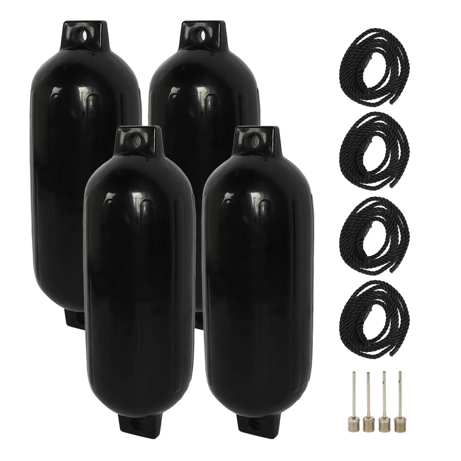 

Boat Bumpers Waterproof Anti Aging Impact Resistant Colorfast 2 Holes Inflatable Boat Bumpers with 1.5m Ropes for yachts