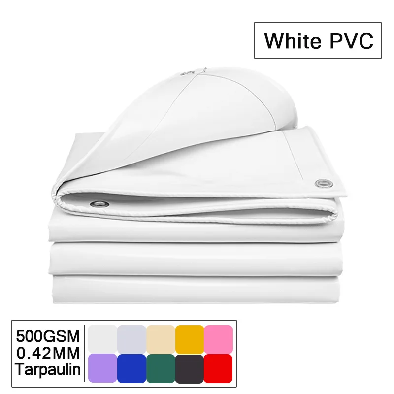 500gsm PVC-zeildoek Waterdicht Zwaar Aanpasbaar Tarp Cover Luifel Luifel Regendicht Planten Binnenplaats Tuinhuisje Balkon Paviljoen
