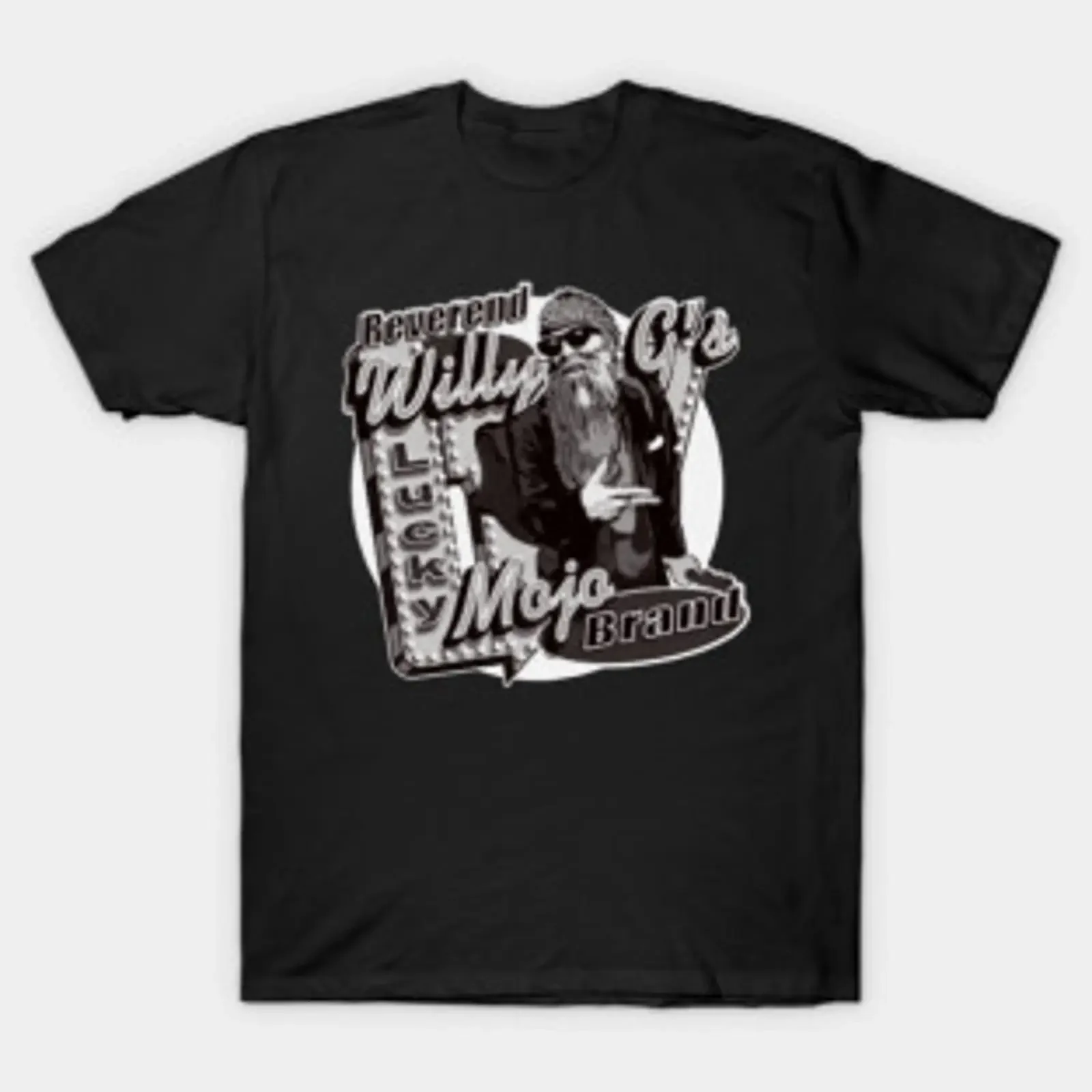 Reverend Willy G's Lucky mojo brand T Shirt vintage Washed streetwear Versatile Slightly Top For Everyday Wear designer clothes