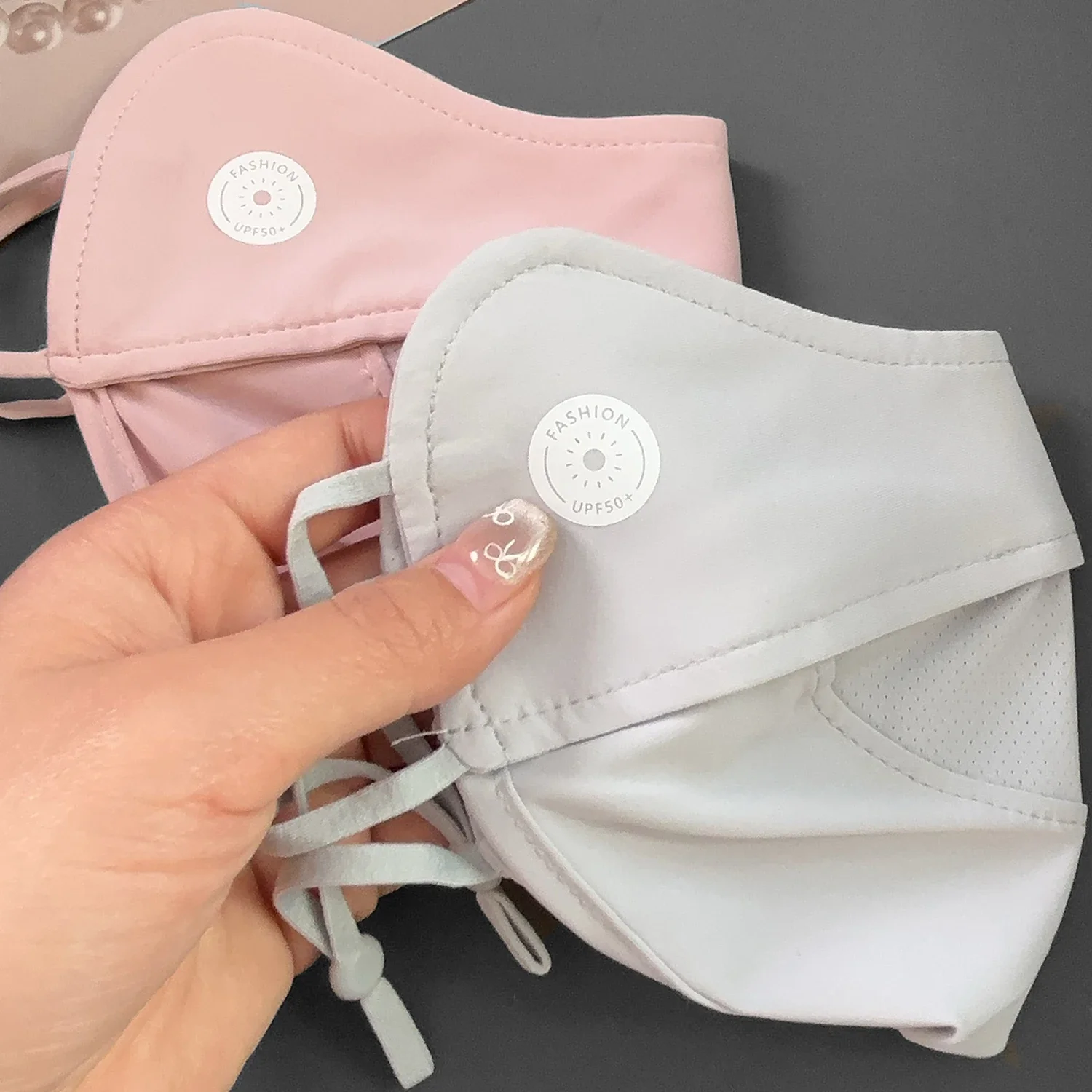 قناع واقي من الشمس للنساء في الصيف، للرياضات الخارجية وركوب الدراجات، قابل للتنفس وقابل للغسل وقابل لإعادة الاستخدام، أقنعة مضادة للأشعة فوق البنفسجية للجنسين، قناع من الحرير الجليدي قابل للتعديل