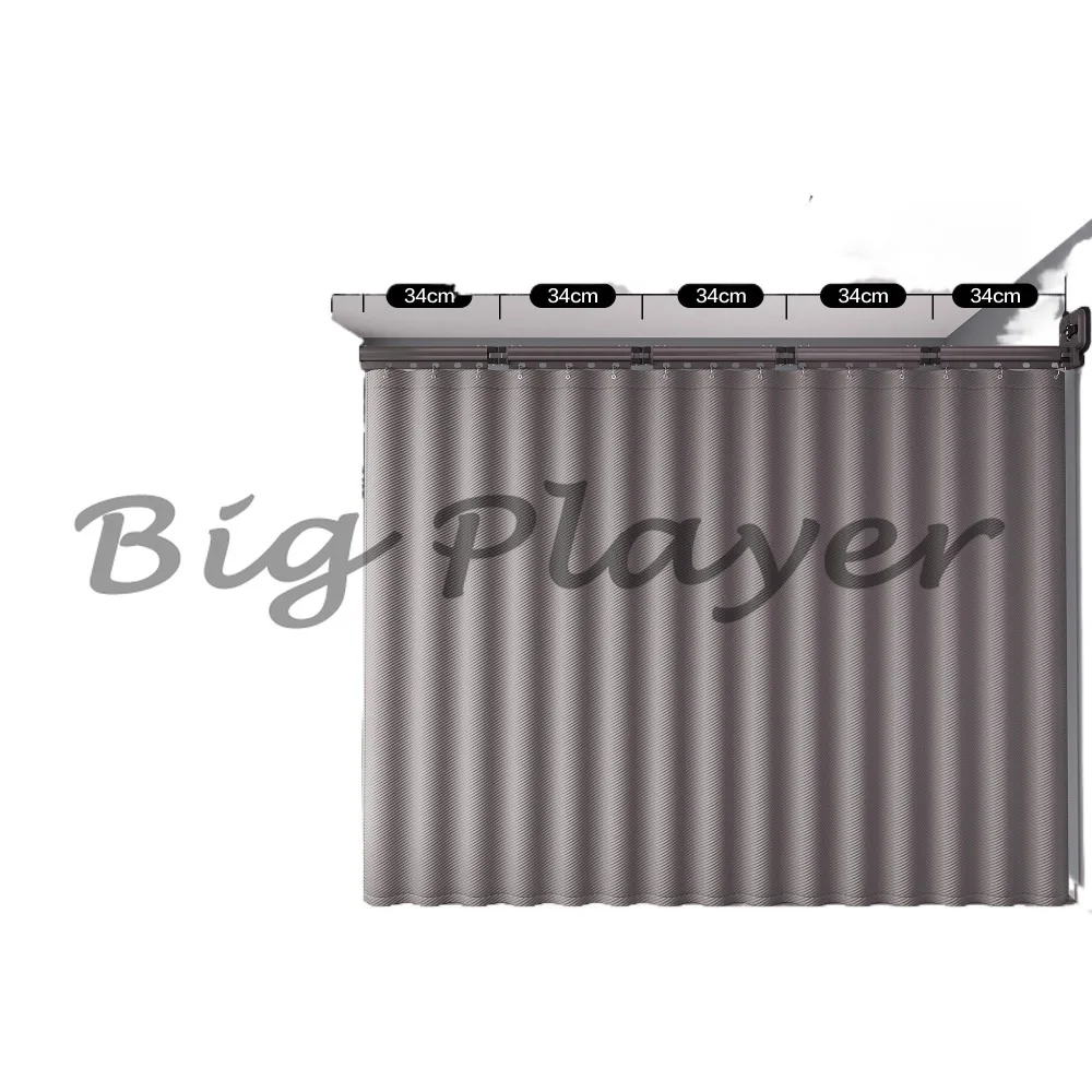 Bathroom  curtain folding invisible non-punching  bath waterproof partition dry and wet separation  water curtain