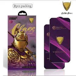2 sztuki szkła hartowanego Premium do iPhone'a 16 15 14 13 12 11 Screen Protector Pro Max Full Glue X XR XS 7 8 Plus Armor Retail Box ok