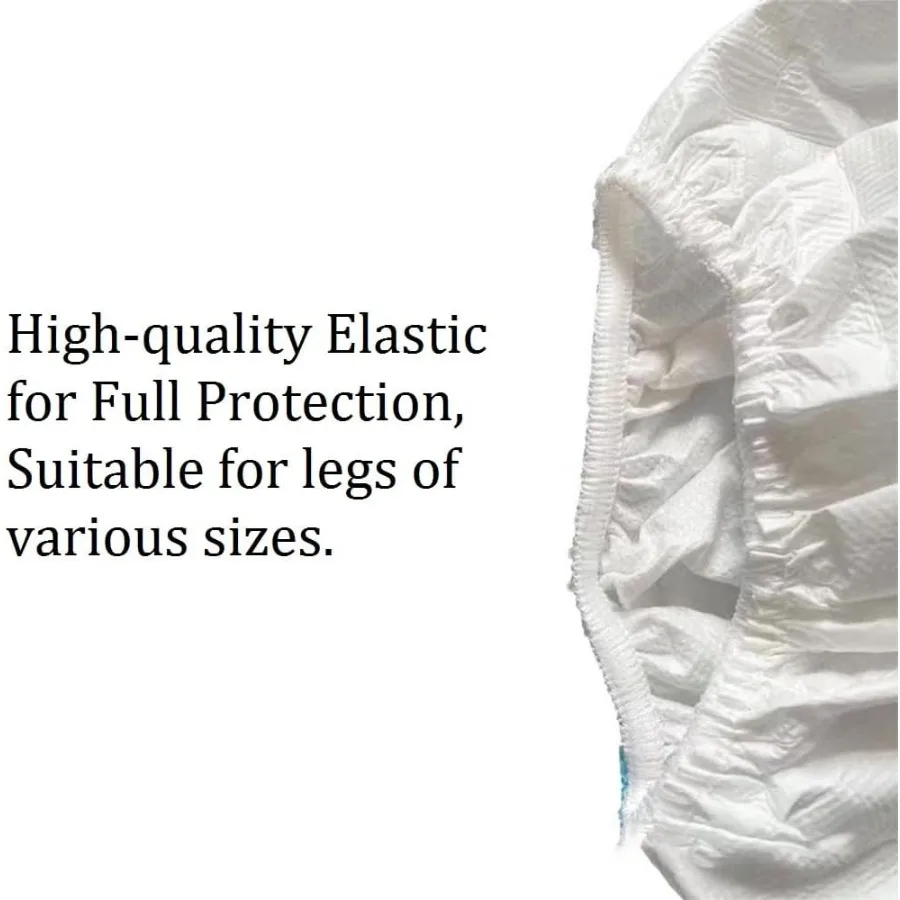 ZMDREAM 일회용 무릎 높이 부츠 및 신발 커버 6쌍 산업 안전 실험실 보호용 미끄럼 방지 방수 흰색 부츠