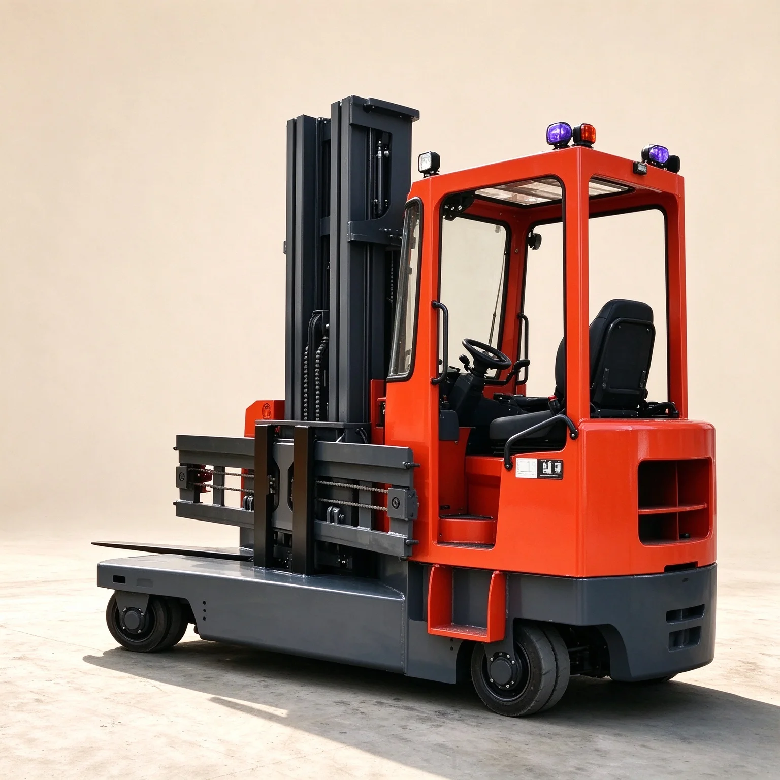 Multi-directional Electric Side Loader Reach Forklift 3Ton 4Ton Load Capacity Side-shift Beam for Long Aluminum Extrusion