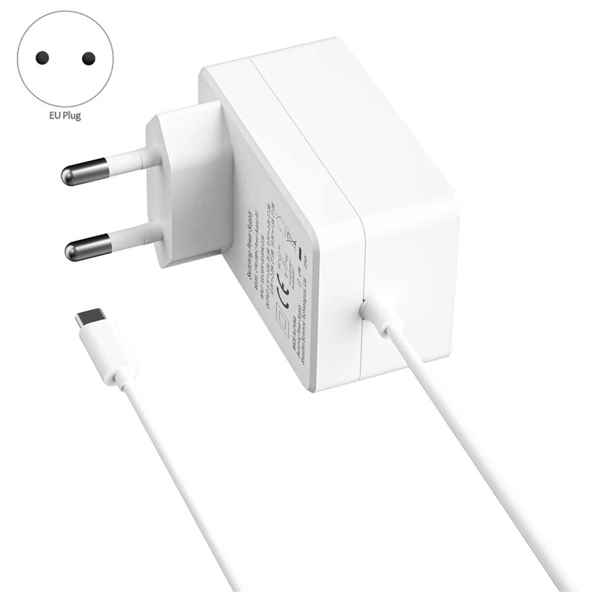 For Raspberry Pi 5 Generation Pi5 Fast Charger USB-C PD 5.1V5A Support Pd Standard Type C Interface Charger with EU Plug