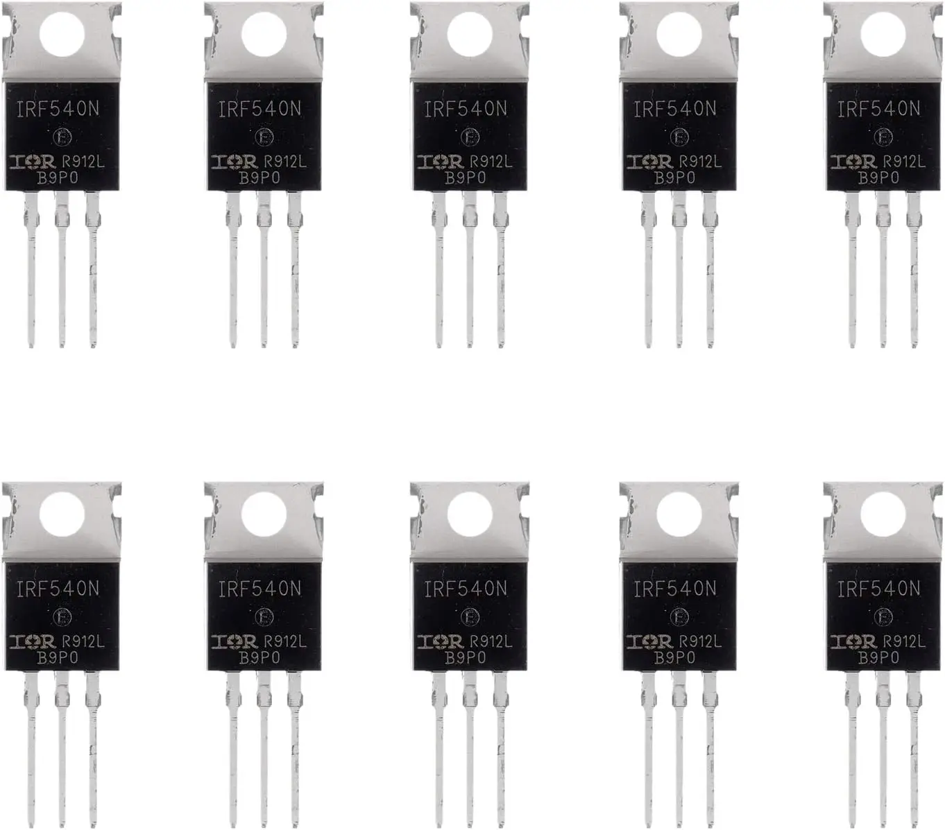 10PCS Transistores MOSFET IRF540 IRF540N 33A 100V N-Channel Power MOSFET TO-220AB