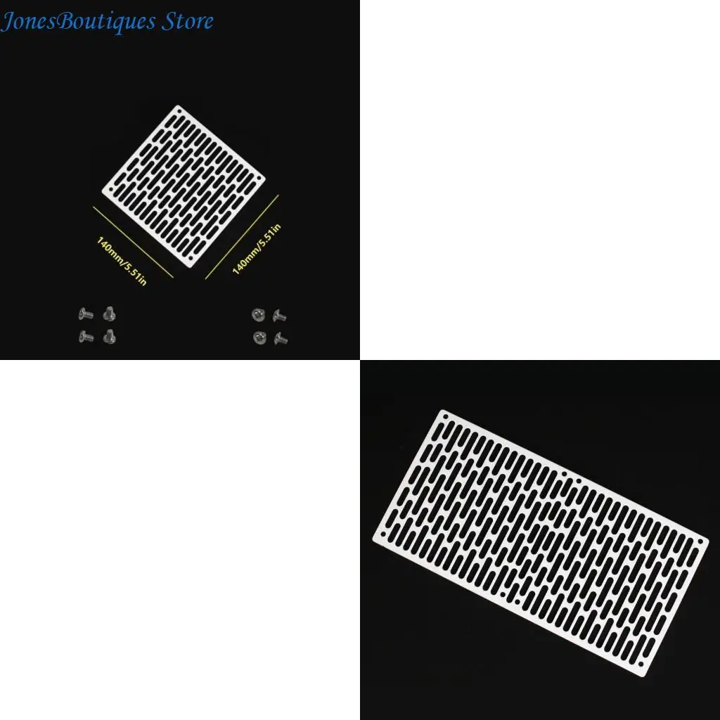 

White Fan Radiator Guard Cover For Computer Cooling System Fan Dust Filter W8KE