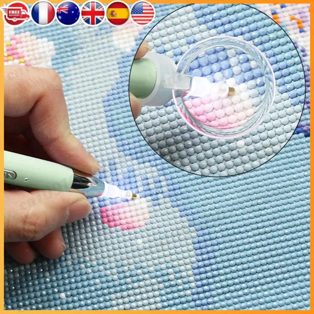 

USB Rechargeable Lighting Point Drill Pen Set 5D Diamond Painting Luminous Embroidery Accessories Diamond Drawing Tools